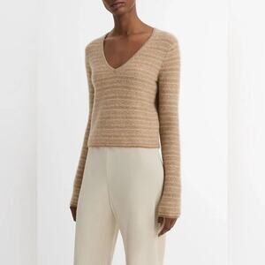VINCE cashmere Fair Isle V-Neck